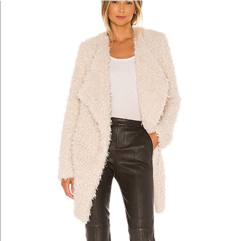 BB Dakota Cream Faux Fur Teddy Jacket - Size Small